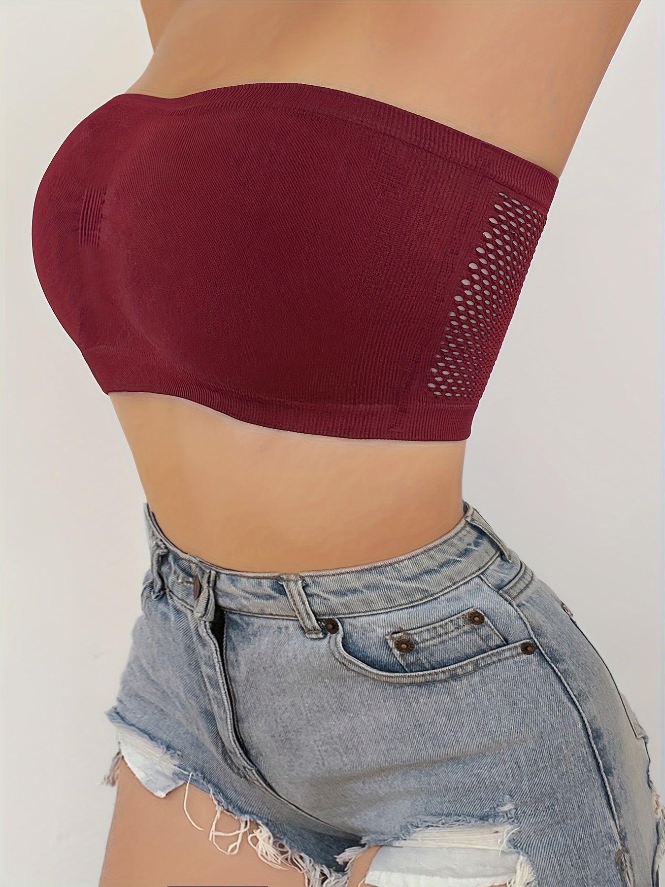 3pcs Strapless Bandeau Bras, Comfy & Soft Stretch Everyday Bra, Women's Lingerie & Underwear