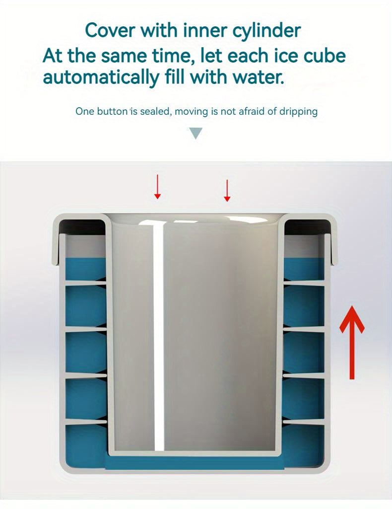 [Up to 60 Easy-Release Cubes] 1pc, Make Perfectly-Shaped Ice Cubes With This Easy-Release Silicone Ice Cube Mold - Holds Up To 60 Cubes! Kitchen Accessories