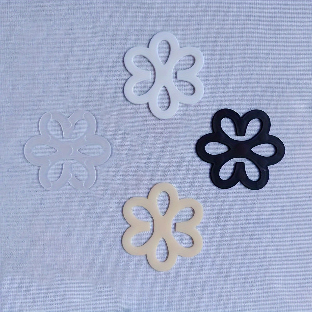 4/8/12/16pcs Floral Shape Invisible Bra Strap Clips, Non-slip Buckles Conceal Bra Straps For Braless Look, Women's Lingerie & Underwear Accessories