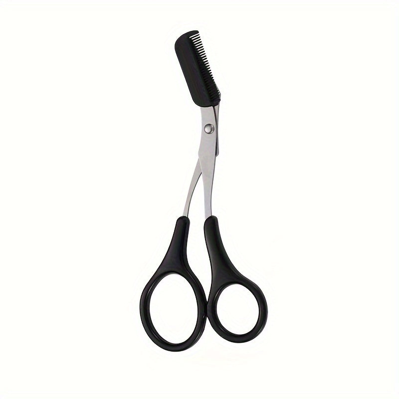 Facial Hair Removal Trimmer Scissor - Eyebrow Shaping Grooming Makeup Tool with Comb - Cosmetic Accessory