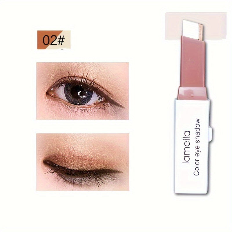 Lazy Eyeshadow Two Tone Gradient Glitter Eyeshadow Stick Waterproof Long Lasting Eye Makeup For Daily For Music Festival