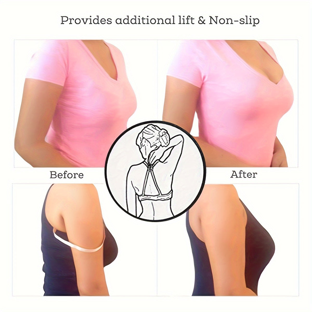 4/8/12/16pcs Floral Shape Invisible Bra Strap Clips, Non-slip Buckles Conceal Bra Straps For Braless Look, Women's Lingerie & Underwear Accessories