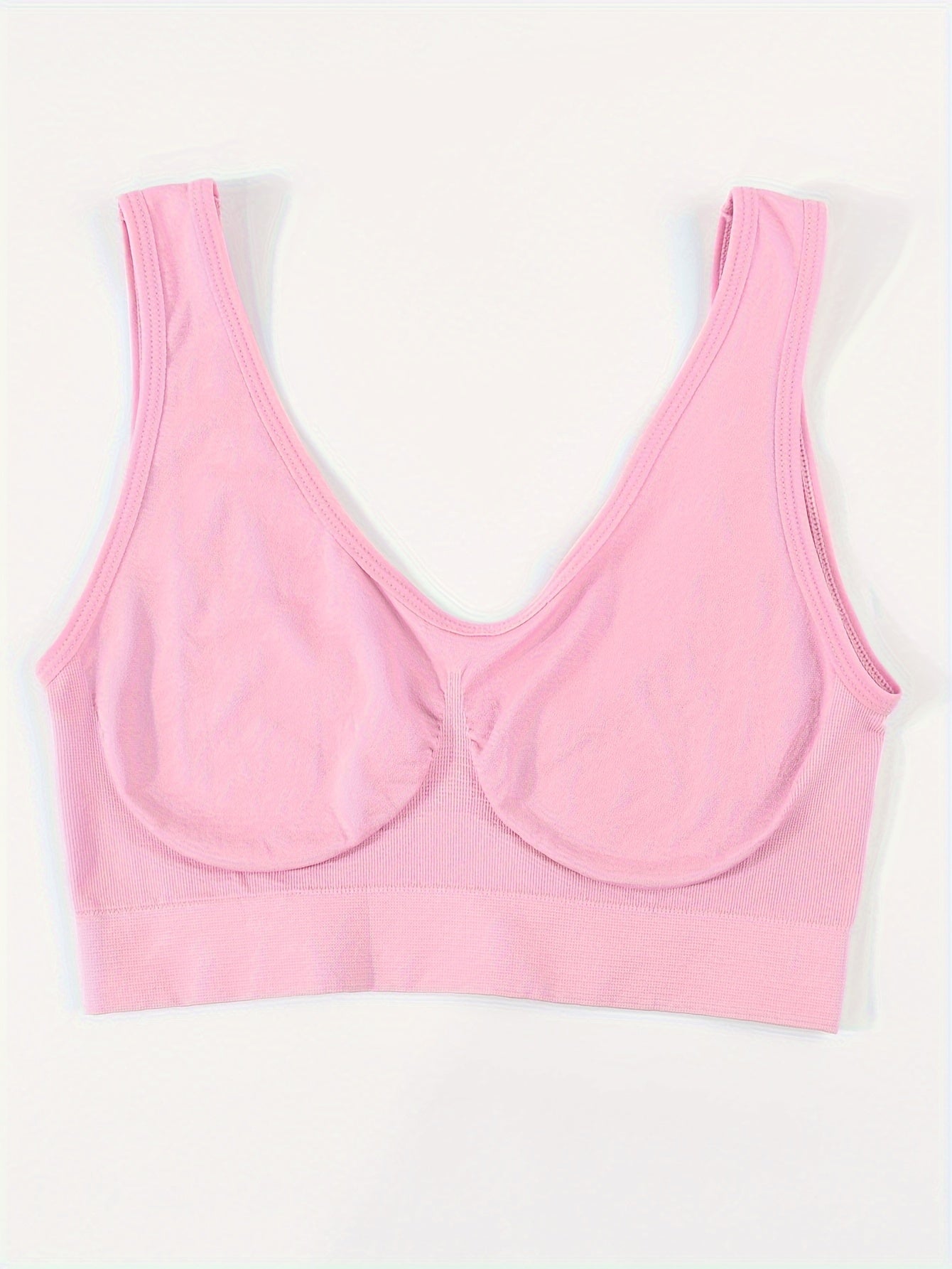 Comfortable 3pcs Seamless Sports Bras - Lightweight, No-Pad Design for Yoga & Fitness - Nylon Blend, Thin, Innerwear