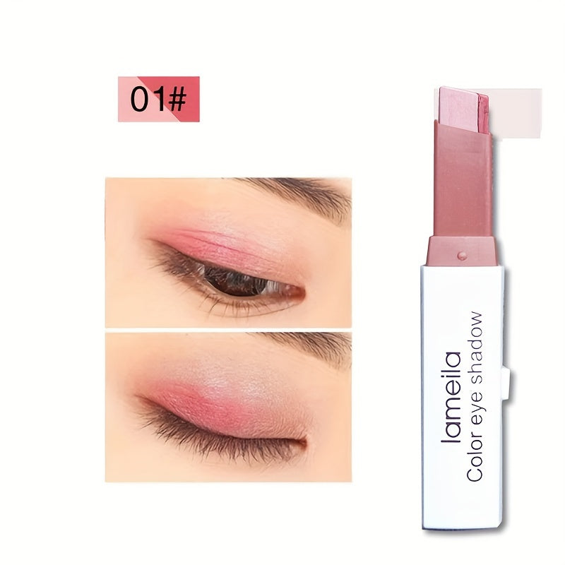 Lazy Eyeshadow Two Tone Gradient Glitter Eyeshadow Stick Waterproof Long Lasting Eye Makeup For Daily For Music Festival