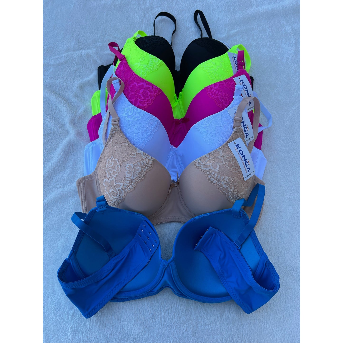 2405# Women's Everyday Bra Classic Push Up Underwire Everyday Soft Lace Padded Solid Color Bras A 、B 、C、D、DD、Cup