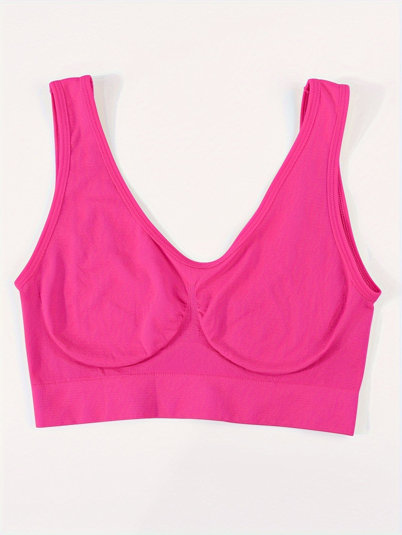 Comfortable 3pcs Seamless Sports Bras - Lightweight, No-Pad Design for Yoga & Fitness - Nylon Blend, Thin, Innerwear