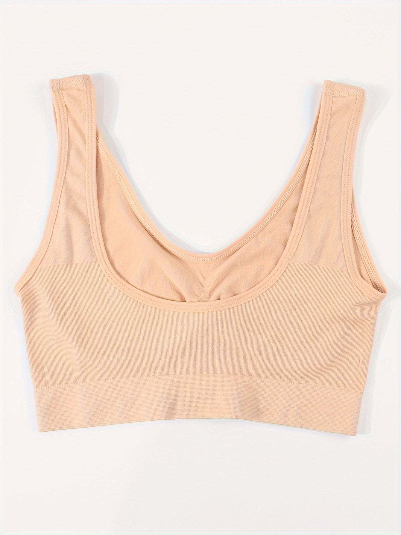 Comfortable 3pcs Seamless Sports Bras - Lightweight, No-Pad Design for Yoga & Fitness - Nylon Blend, Thin, Innerwear