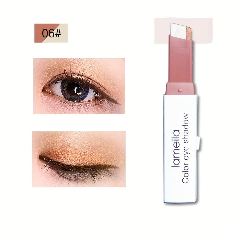 Lazy Eyeshadow Two Tone Gradient Glitter Eyeshadow Stick Waterproof Long Lasting Eye Makeup For Daily For Music Festival