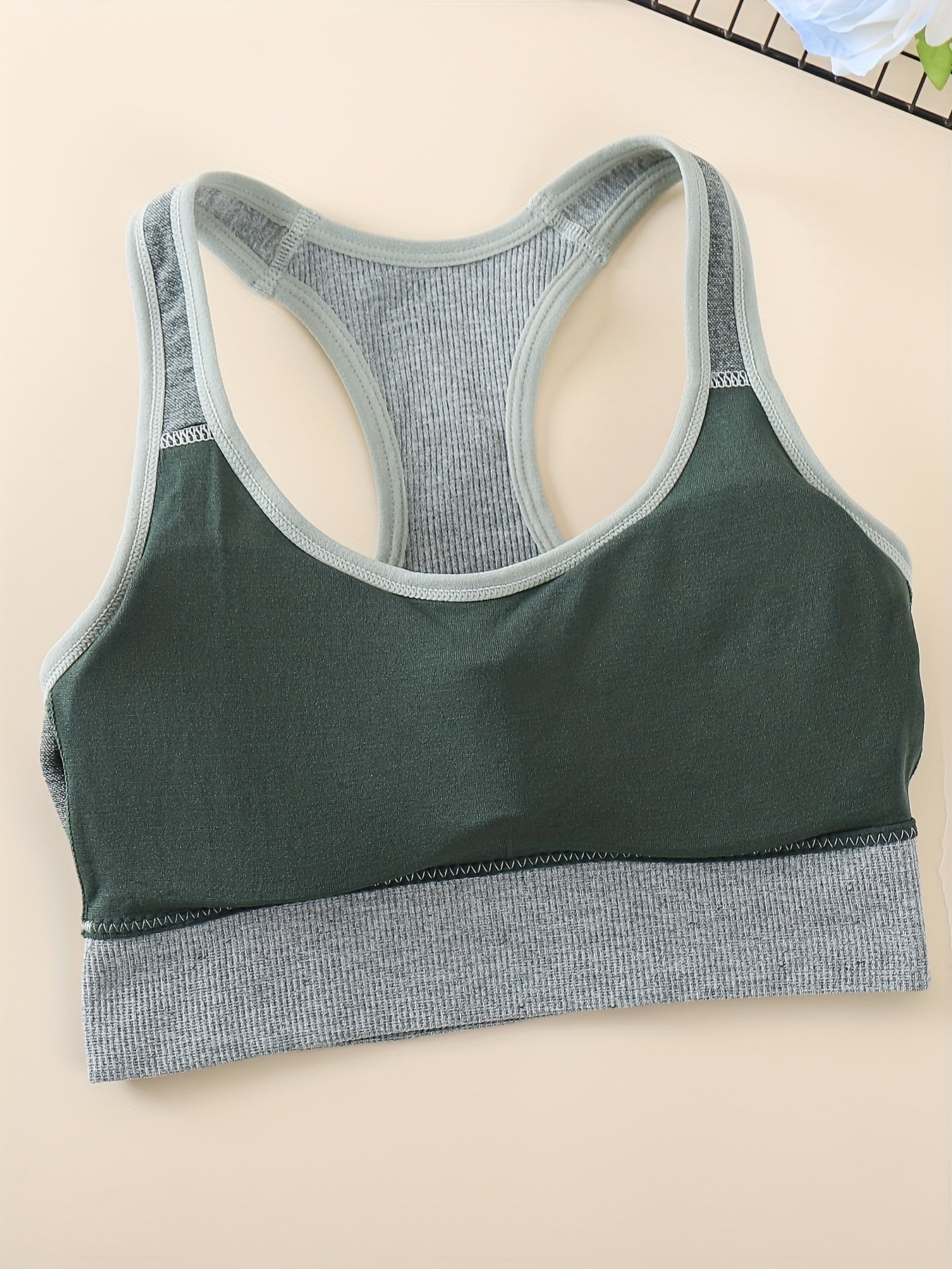 5pcs Women's Medium Support Sports Bras with Removable Pads, Breathable Mesh Back & Moisture-Wicking - Yoga & Gym Bras for High-Impact Workouts, Tummy Control, 5 Colors (Black/Dark Grey/Charcoal/Blush/Peach), Yoga Apparel | S