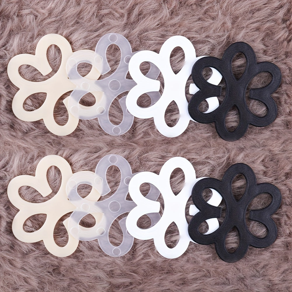 4/8/12/16pcs Floral Shape Invisible Bra Strap Clips, Non-slip Buckles Conceal Bra Straps For Braless Look, Women's Lingerie & Underwear Accessories