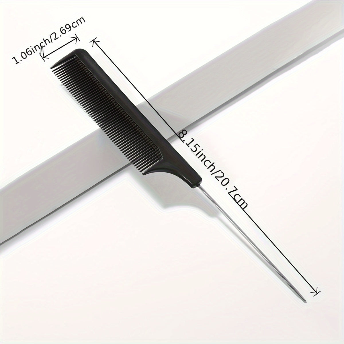 Professional Pointed Tail Hair Comb Anti-Static Hair Dye Brush Barber Steel Needle Comb Salon Barber Hairdressing Accessories