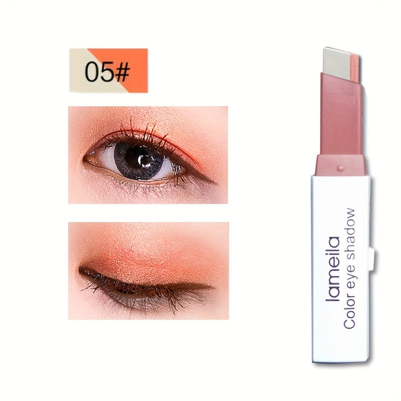 Lazy Eyeshadow Two Tone Gradient Glitter Eyeshadow Stick Waterproof Long Lasting Eye Makeup For Daily For Music Festival