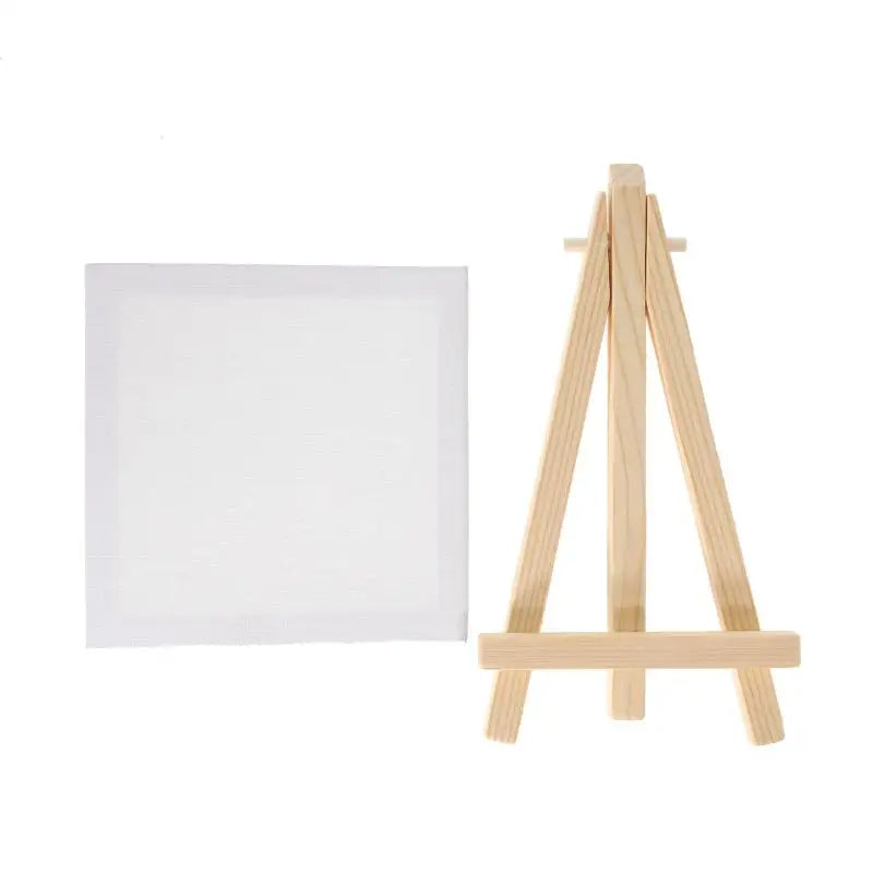 12pcs Artists 5 inch Mini Easel +3 inchx3 inch Mini Canvas Set Painting Kids Craft DIY Drawing Small Table Easel for School