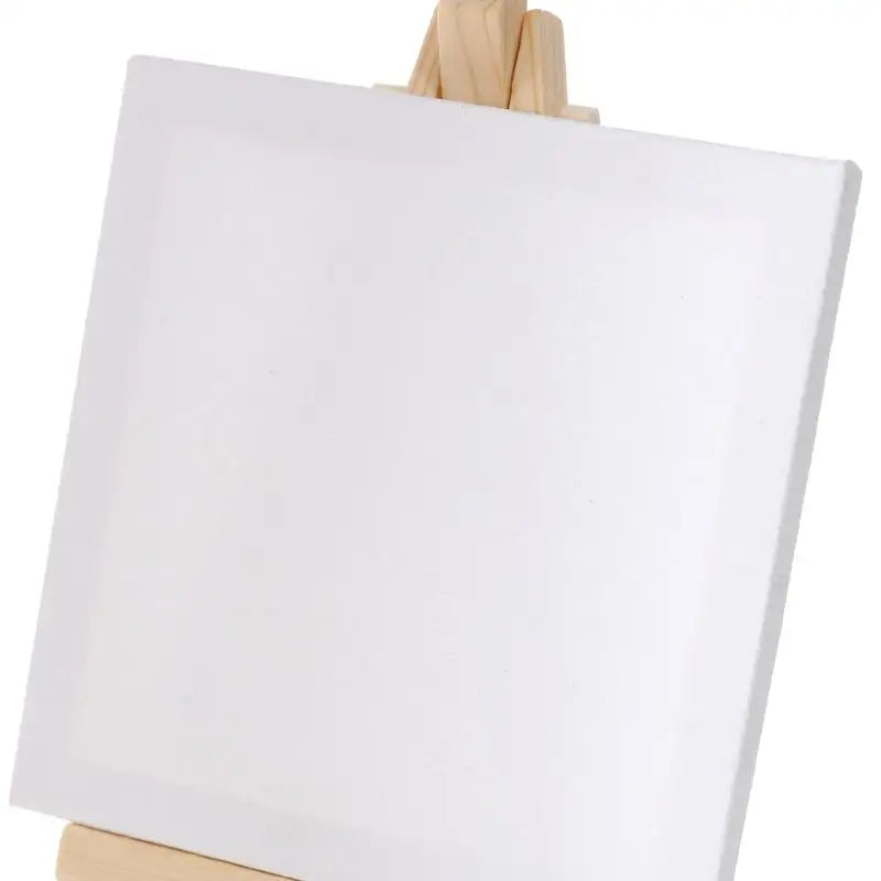 12pcs Artists 5 inch Mini Easel +3 inchx3 inch Mini Canvas Set Painting Kids Craft DIY Drawing Small Table Easel for School