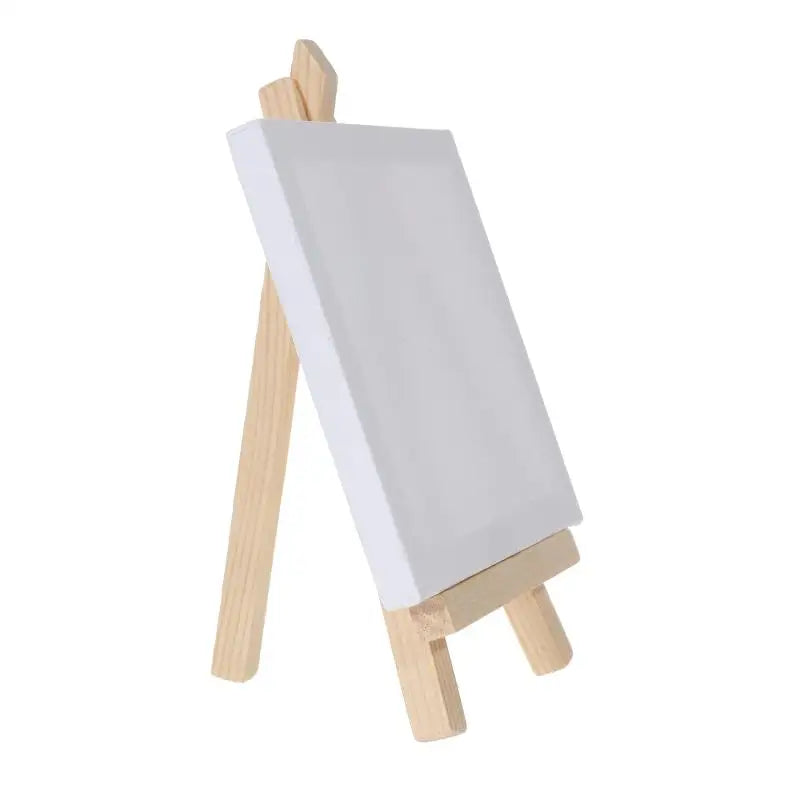 12pcs Artists 5 inch Mini Easel +3 inchx3 inch Mini Canvas Set Painting Kids Craft DIY Drawing Small Table Easel for School