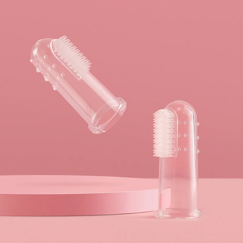 USA Warehouse Local Stock MEYARN Hot Sale Good Quality Safe Non-Toxic Babies Silicone Finger Toothbrush