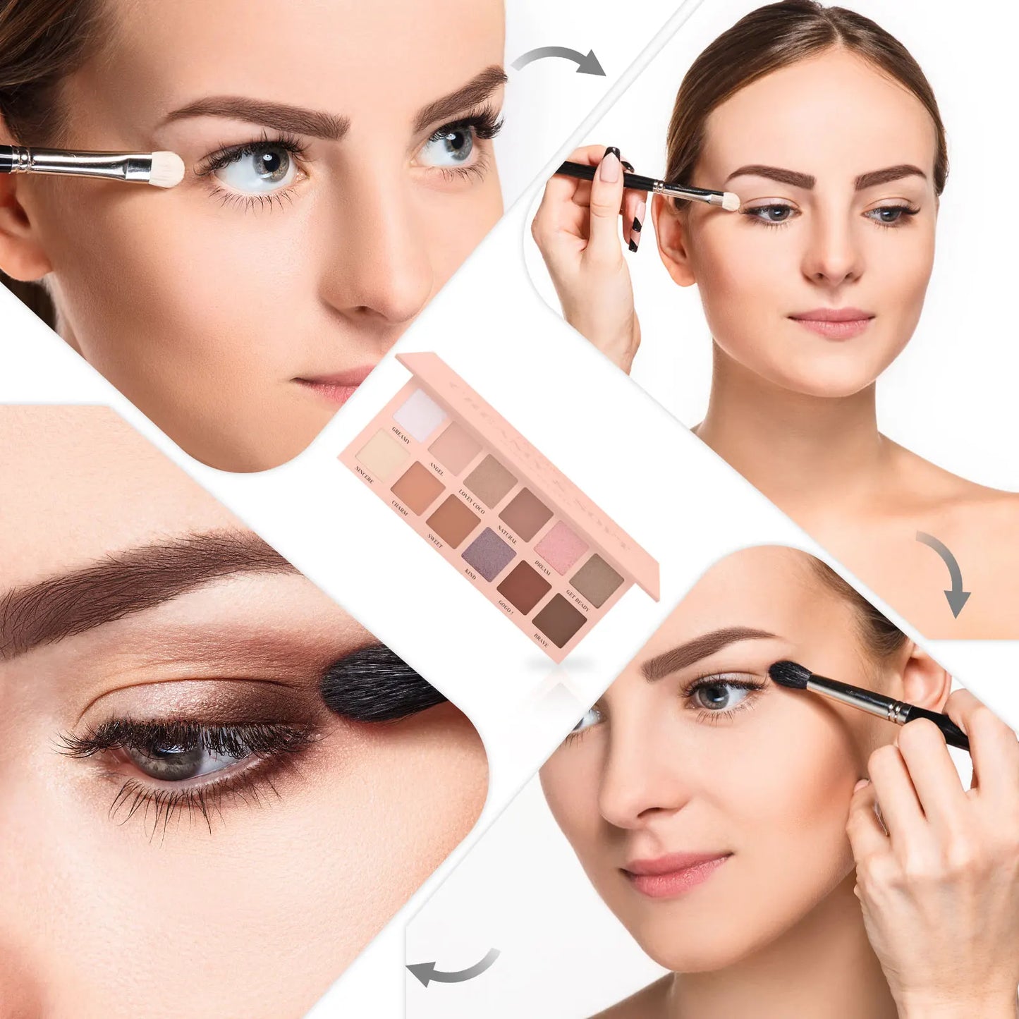 Las Chicas Wholesale 12 Colors Pressed Powder Eyeshadow Shimmer Matte Palette Eye Eyeshadow