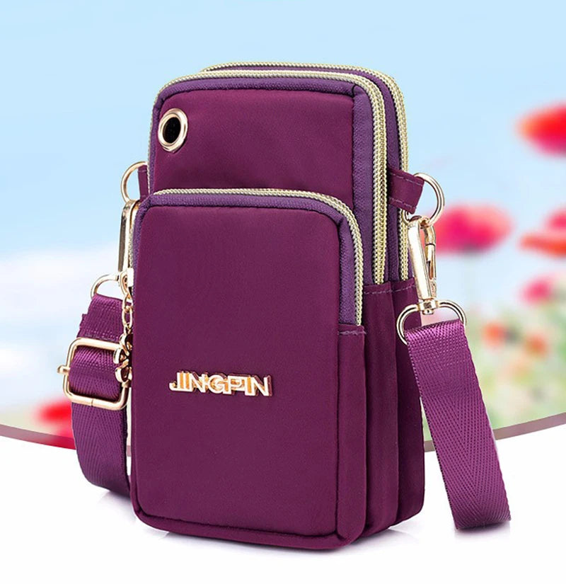 Casual Waterproof Nylon Crossbody Bags Women Messenger Shoulder Bag Female Small Cell Phone Handbags Purses Sports Pouch Bag