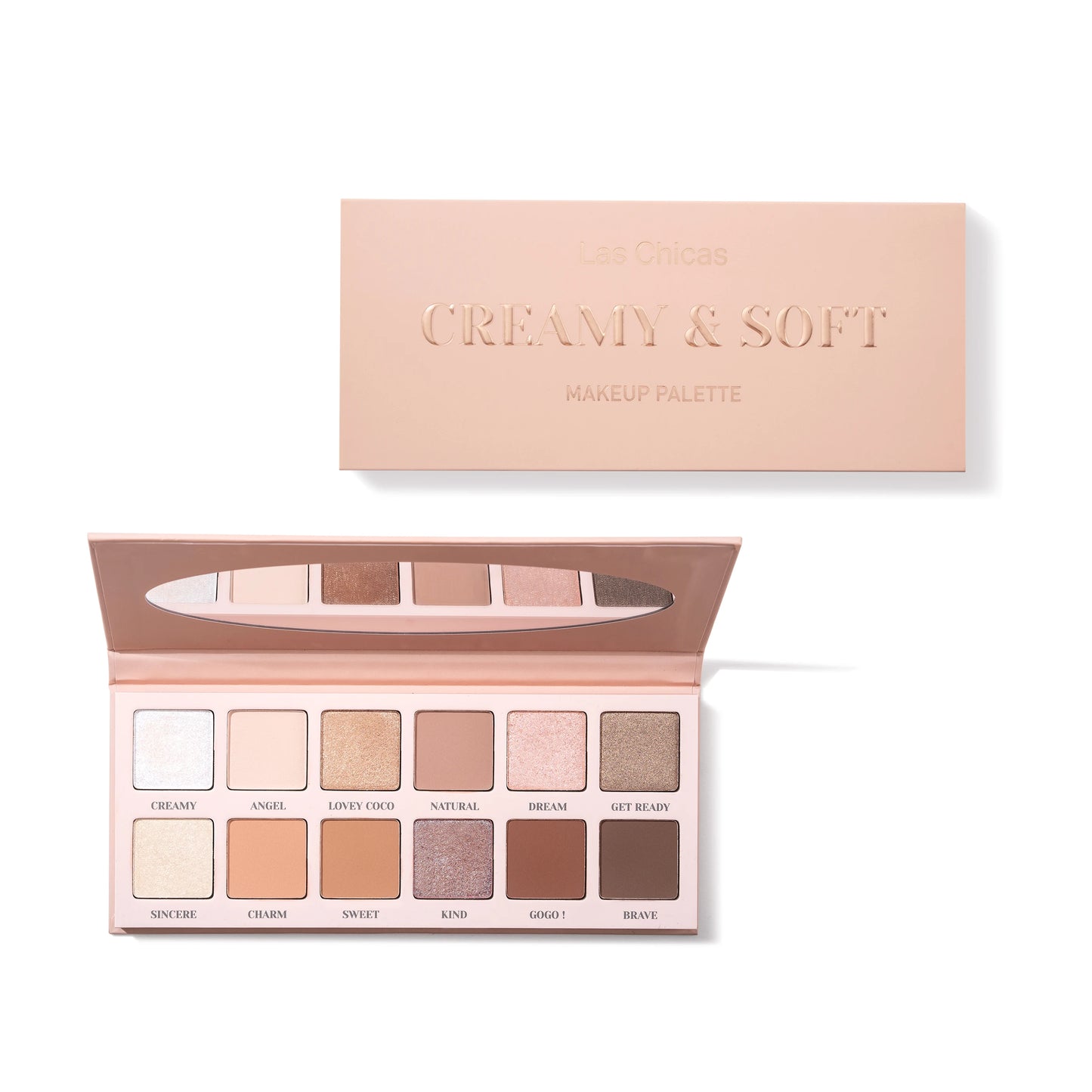 Las Chicas Wholesale 12 Colors Pressed Powder Eyeshadow Shimmer Matte Palette Eye Eyeshadow