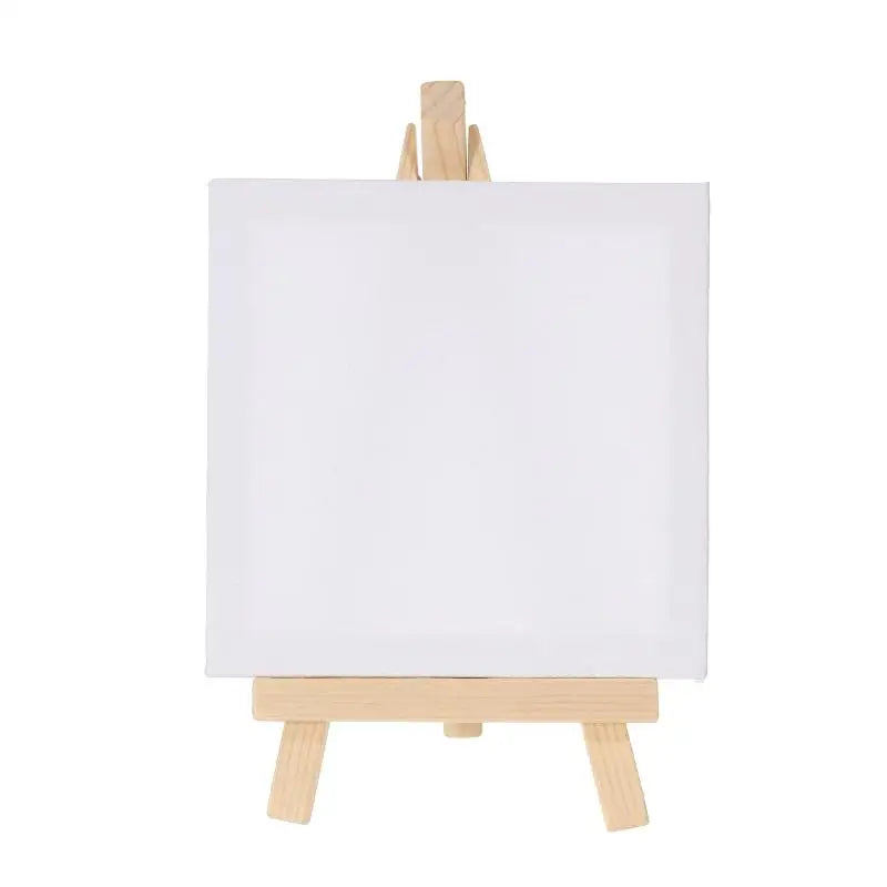 12pcs Artists 5 inch Mini Easel +3 inchx3 inch Mini Canvas Set Painting Kids Craft DIY Drawing Small Table Easel for School