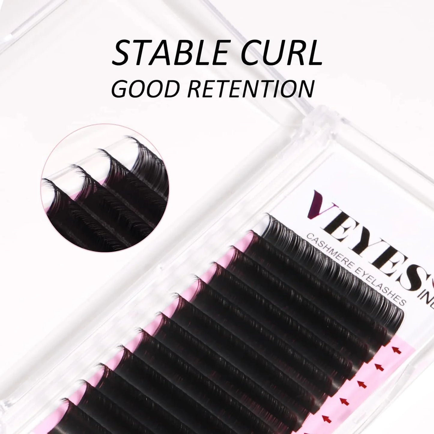VEYES Classic C D Curl Satin Faux Mink Individual Lash Extensions 8-20mm Private Label Cashmere Wholesale Mix Including 30mm BC