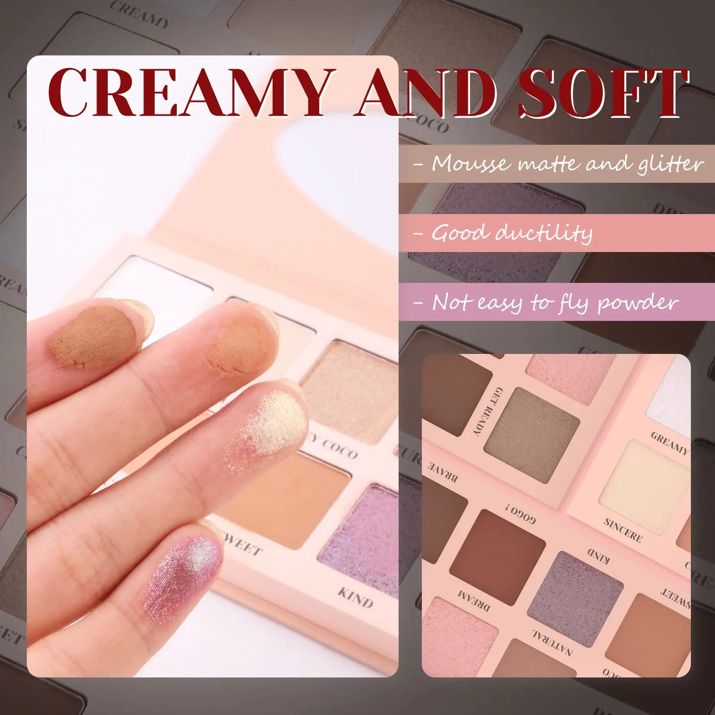 Las Chicas Wholesale 12 Colors Pressed Powder Eyeshadow Shimmer Matte Palette Eye Eyeshadow