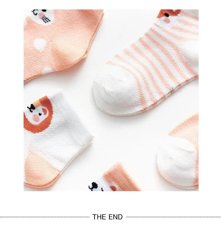 5Pairs/lot 0-24M Infant Baby Socks Baby Socks for Boys Girls Cotton Mesh Newborn Toddler First Walkers Baby Clothes Accessories
