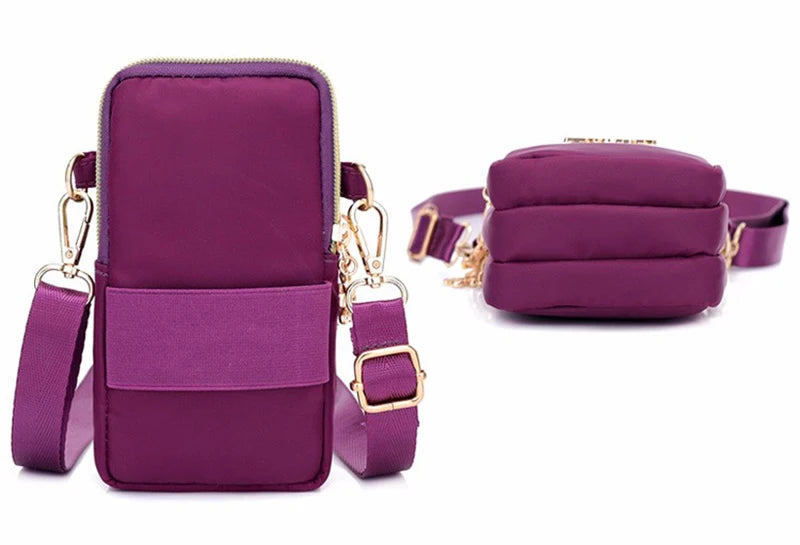 Casual Waterproof Nylon Crossbody Bags Women Messenger Shoulder Bag Female Small Cell Phone Handbags Purses Sports Pouch Bag