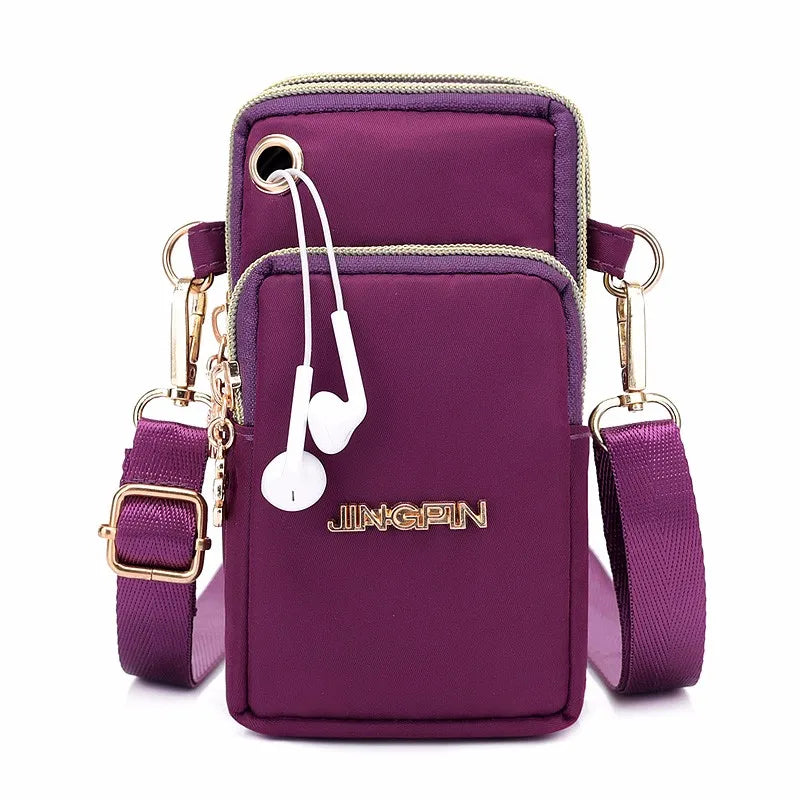 Casual Waterproof Nylon Crossbody Bags Women Messenger Shoulder Bag Female Small Cell Phone Handbags Purses Sports Pouch Bag