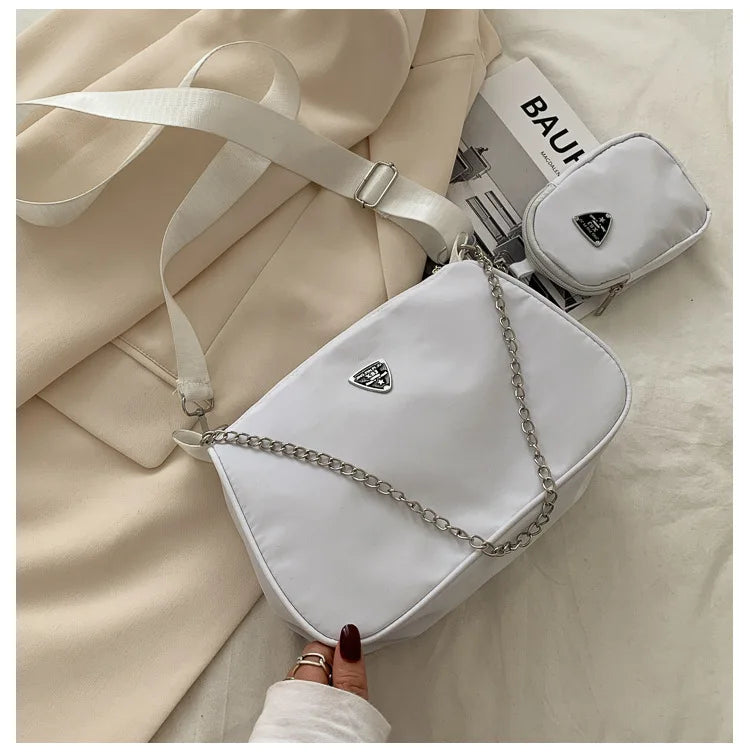 New Simple Small Crossbody Female Armpit Bags Solid Color Shoulder Bags Casual Bags Slanting Women's Bags Mother's Bags