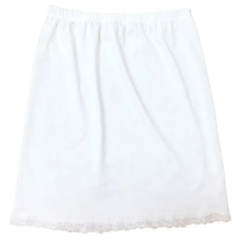 Satin Underskirt Half Slips Dress for Women Summer Thin  High Waist Elastic Anti-Penetrating Underskirt Lining Petticoat