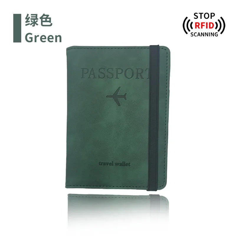 Rfid Blocking Protection Travel Passport Credit Holder Cover Case Business PU Leather Women Men Ticket Protective Accessories