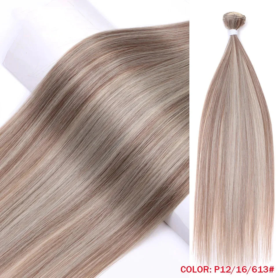 Straight Hair Bundles Salon Natural Hair Extensions Fake Fibers Super Long Synthetic Yaki Straight Hair Weaving Full to End