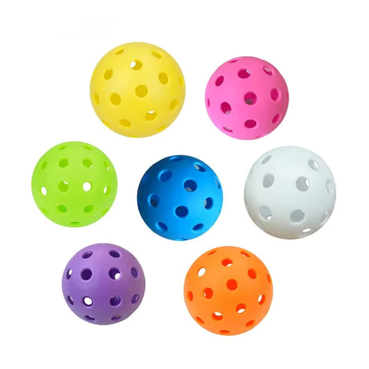 6pcs Pickleball 40 Holes 74mm Outdoor Colorful Pickleballs Durable Training and Competition Paddle Ball for Competition Practice