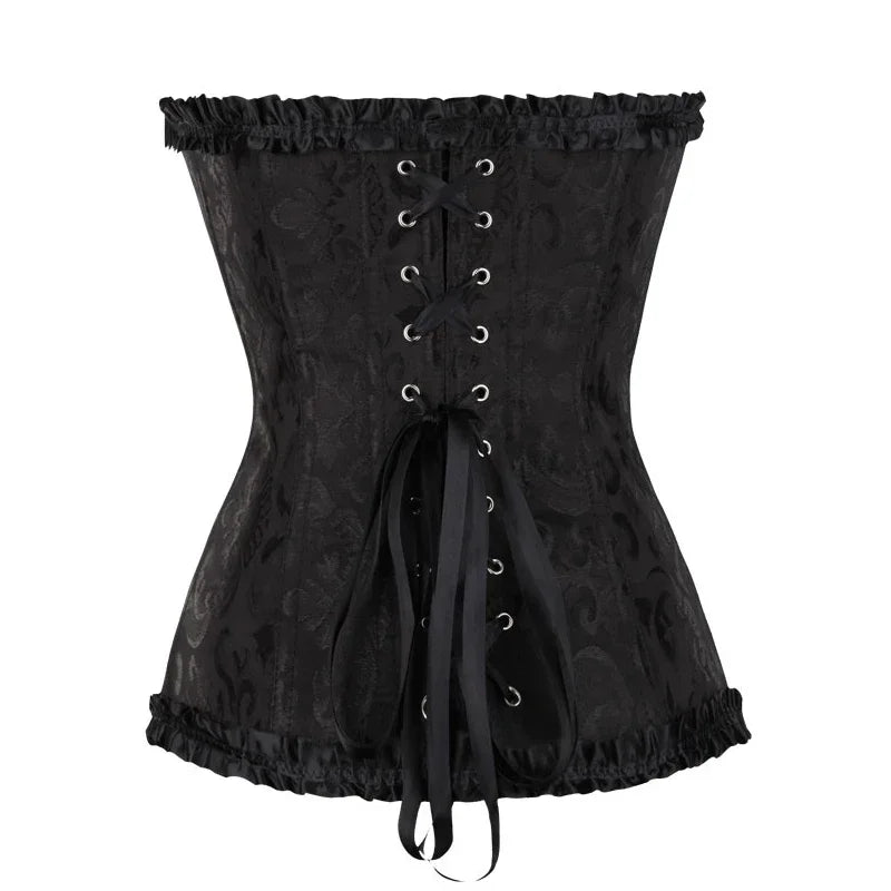Waist Corset Top Women Bustier Overbust Sexy Lace up Floral Lingerie Shapewear Vintage Victorian Fashion Body Shaper DropShippin
