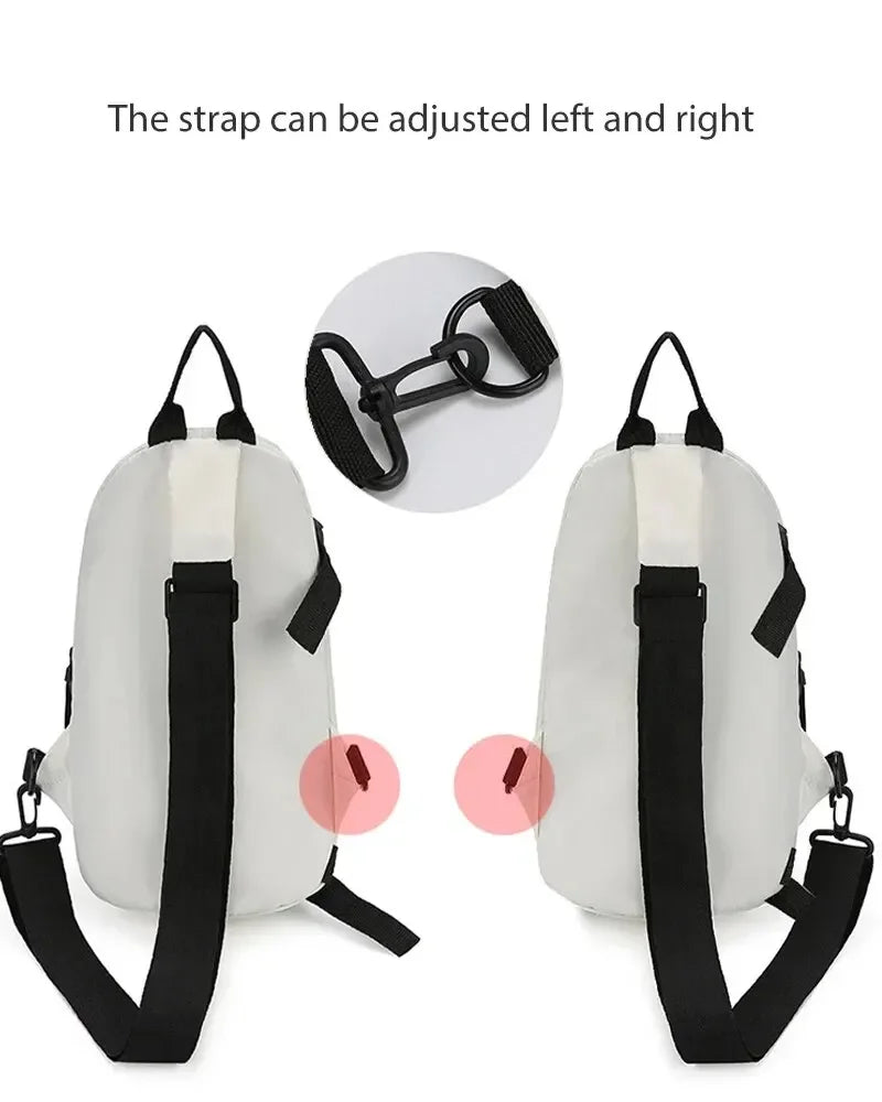 Nylon Chest Bag Trendy and Fashionable Women's Shoulder Bag Sports and Leisure Men's Oblique Straddle Bag
