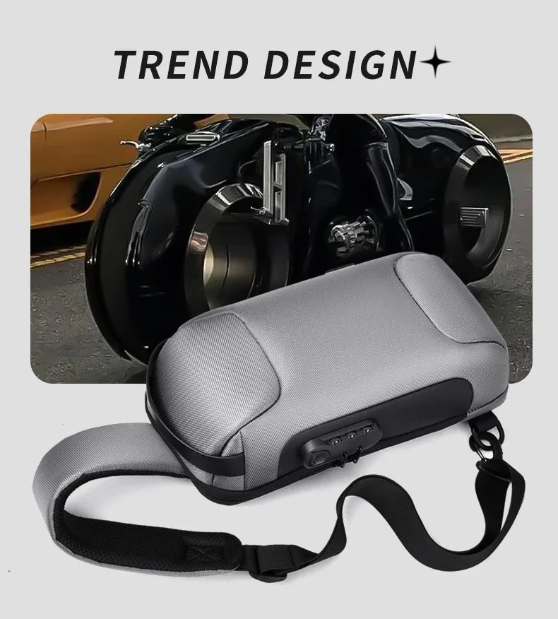 Desinger Multifunction Anti-theft USB Shoulder Crossbody Bag Travel Sling Pack Messenger Pack Chest Bag Male Luxury Brand Men
