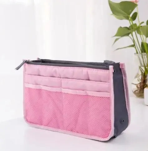 Multi Functional Large Capacity Makeup Bag Portable Double Zipper Toiletries Travel Storage Bag Mommy Bag Multi Pocket Cosmetic