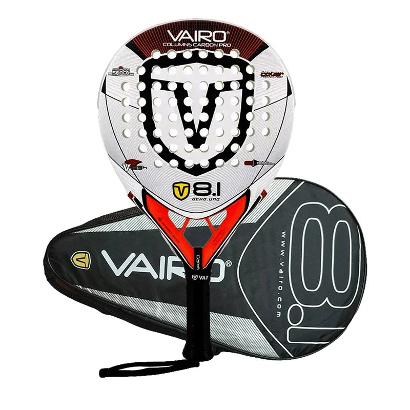 Carbon Fiber Padel Tennis Racket, Rough Surface, Diamond Shape, High Balance, EVA, Soft Memory, Sports Paddle Racquet