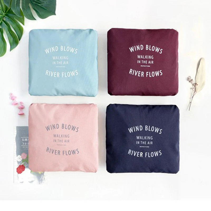 Foldable Travel Storage Bag Large-capacity Baggage Package Portable Multi-function Airplane Handbag Washing Supplies Storage Bag