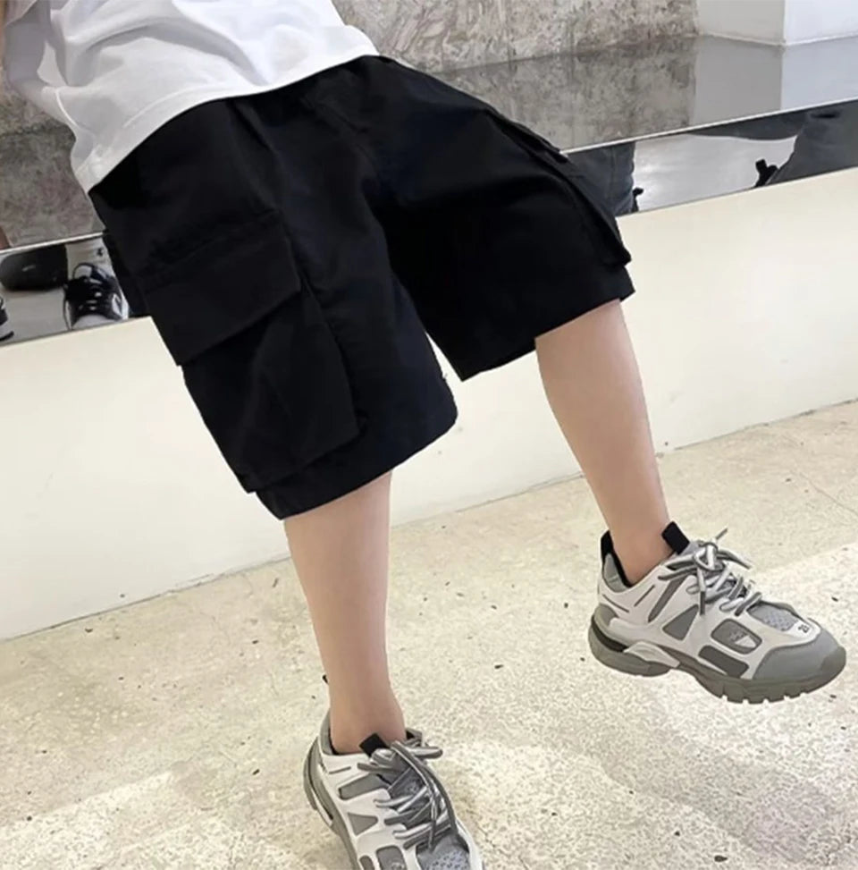 Boys Summer Casual Fashion Cargo Pants Comfortable Breathable Loose Sports Teen Shorts Spring Summer Children Casual Short Pants