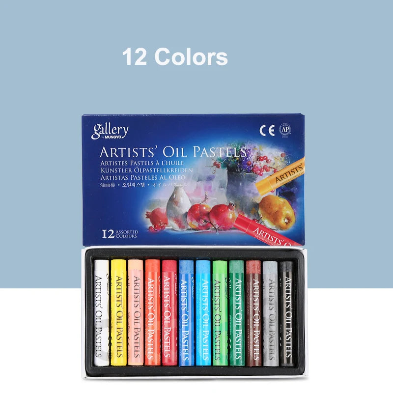 MUNGYO Artist Oil Pastel Set 12/25/50 Professional Painting Drawing Graffiti Art Crayons Washable Round Non Toxic Sticks
