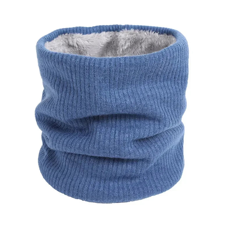 Unisex Winter Knitted Scarves for Boys Girls Women Men Warm Kids Thick Elastic Mufflers Children Neck Warmer Cotton Baby Scarf