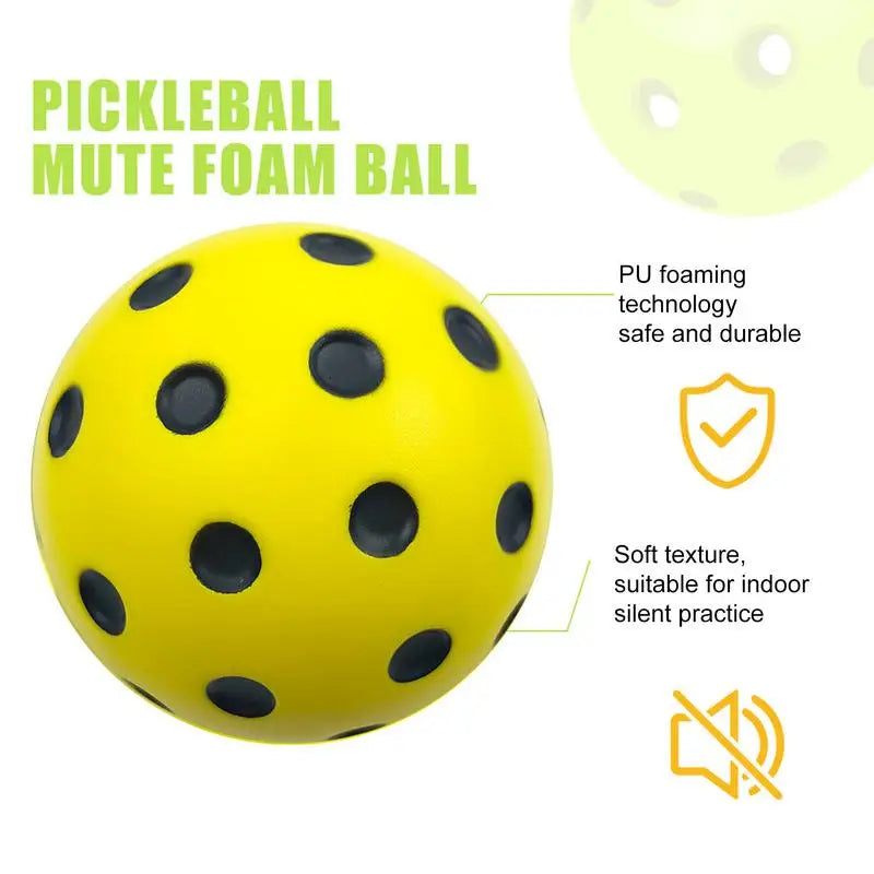 Foam Balls for Pickleball Practice Quiet Bounce Ball Pickleball Ball Pickleball Accessories Pickle Balls for Pickleball Training