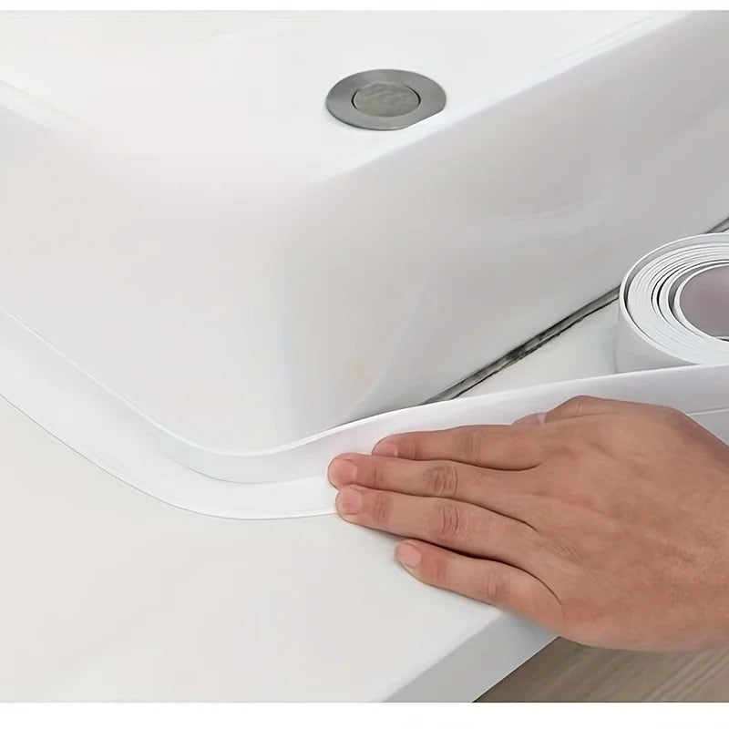 PVC Sealing Strip Tape Bathroom Bath Toilet Caulk Tape Self Adhesive Waterproof Mildew Proof Tapes For Kitchen Sink Wall Corner