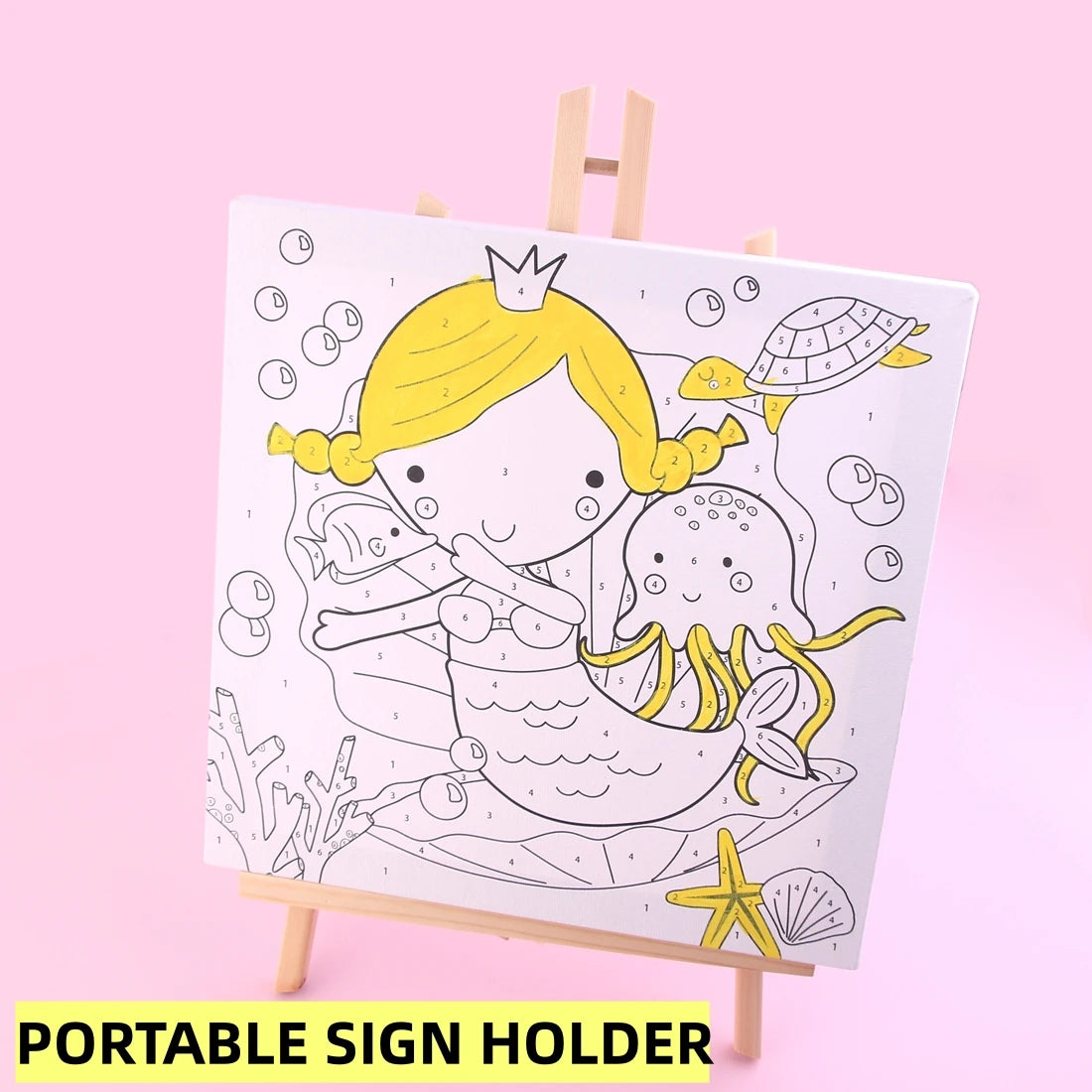 MOTARRO 1Pcs Natural Wood Easel Frame Tripod Display Holder Wedding Table Name Card Stand Children Painting Display Craft