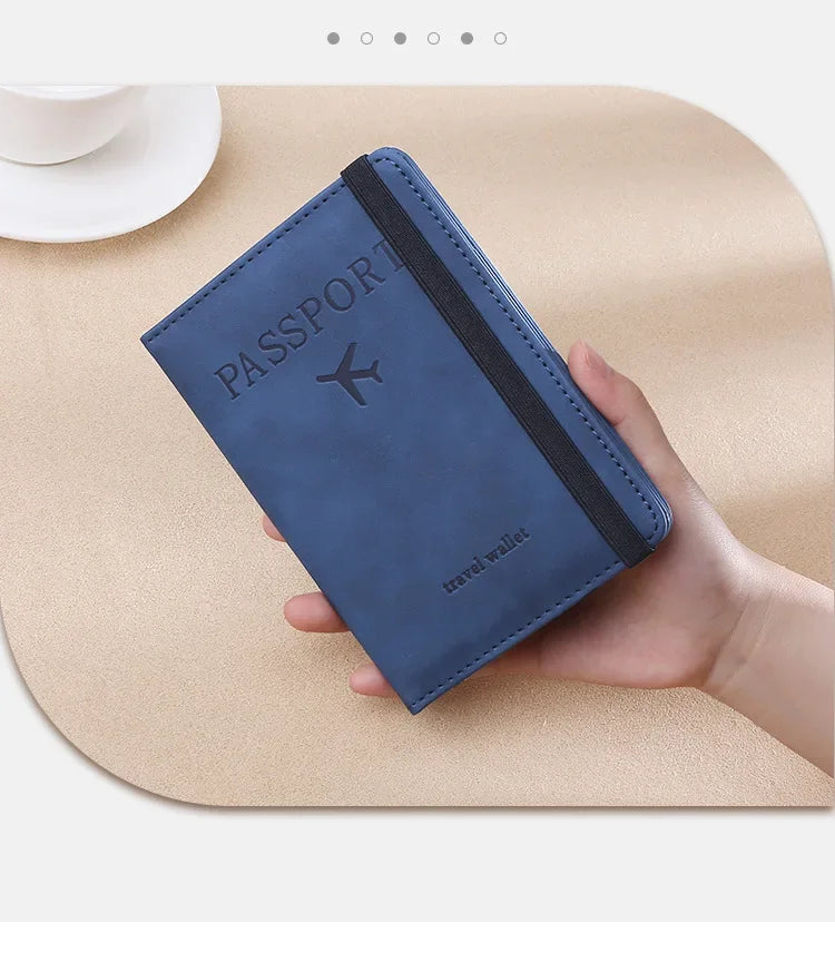 Rfid Blocking Protection Travel Passport Credit Holder Cover Case Business PU Leather Women Men Ticket Protective Accessories