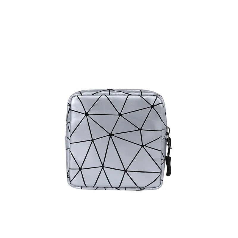 PU Leather Waterproof Organizing Bag, Jewelry Bag, Portable Monthly Bag, Women's Outdoor Sanitary Napkin Storage Bag