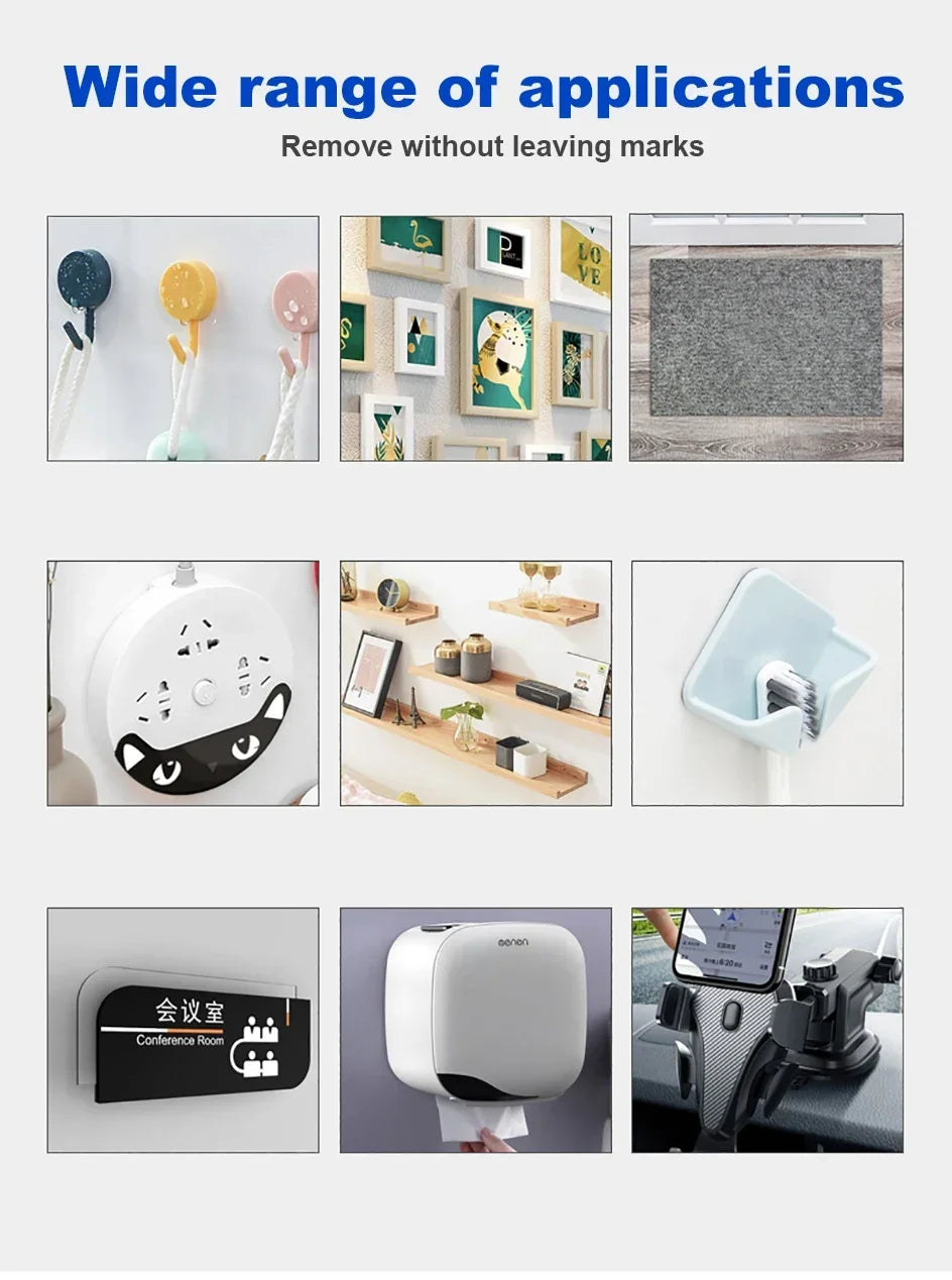 20-50mm Width Ultra Strong Adhesive Nano Tape High Viscosity Double Sided Tape Traceless Transparent Reusable Mounting Tape