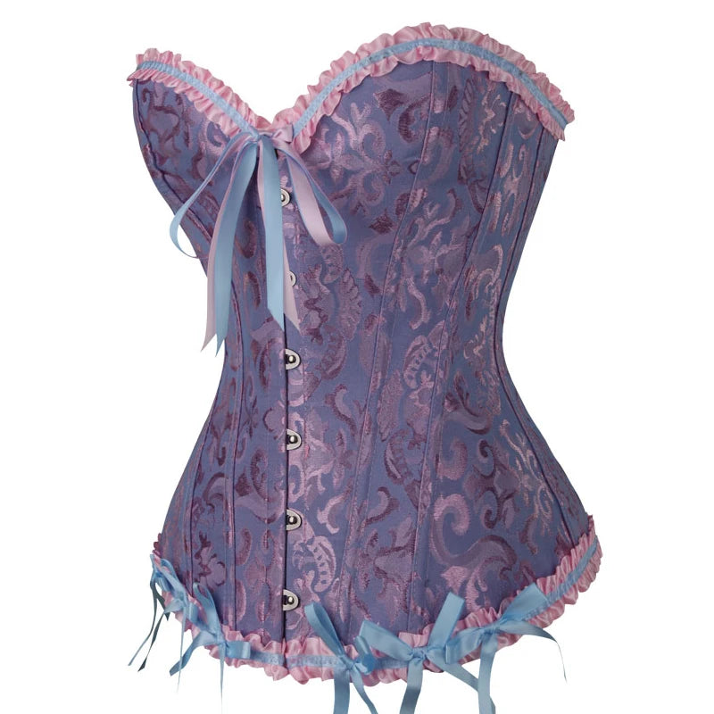 Waist Corset Top Women Bustier Overbust Sexy Lace up Floral Lingerie Shapewear Vintage Victorian Fashion Body Shaper DropShippin